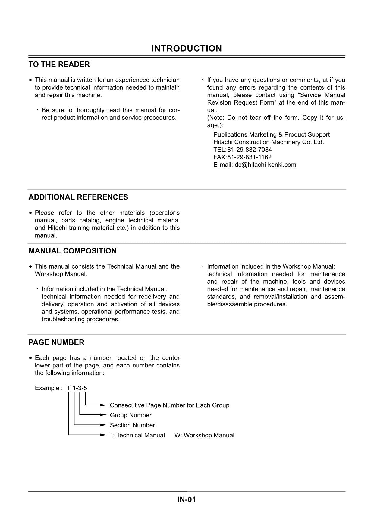 Hitachi ZX18-3 Excavator Workshop Service Repair manual