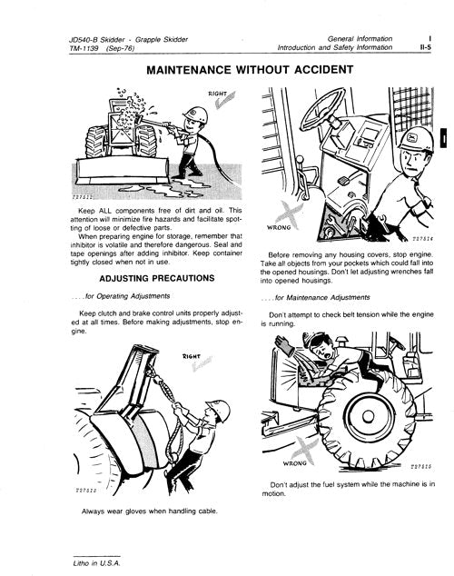 MANUEL D'ENTRETIEN ET D'ESSAI DE FONCTIONNEMENT DU DÉBUSQUEUR JOHN DEERE 540B