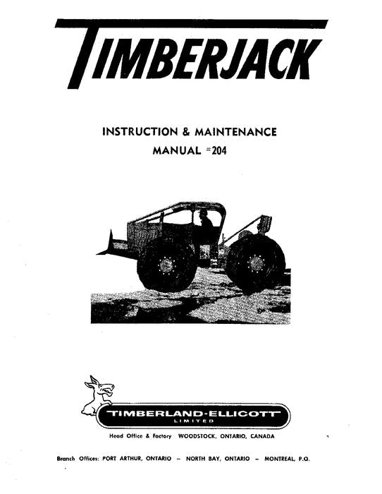 JOHN DEERE 200 SKIDDER REPAIR SERVICE TECHNICAL MANUAL 204_AC