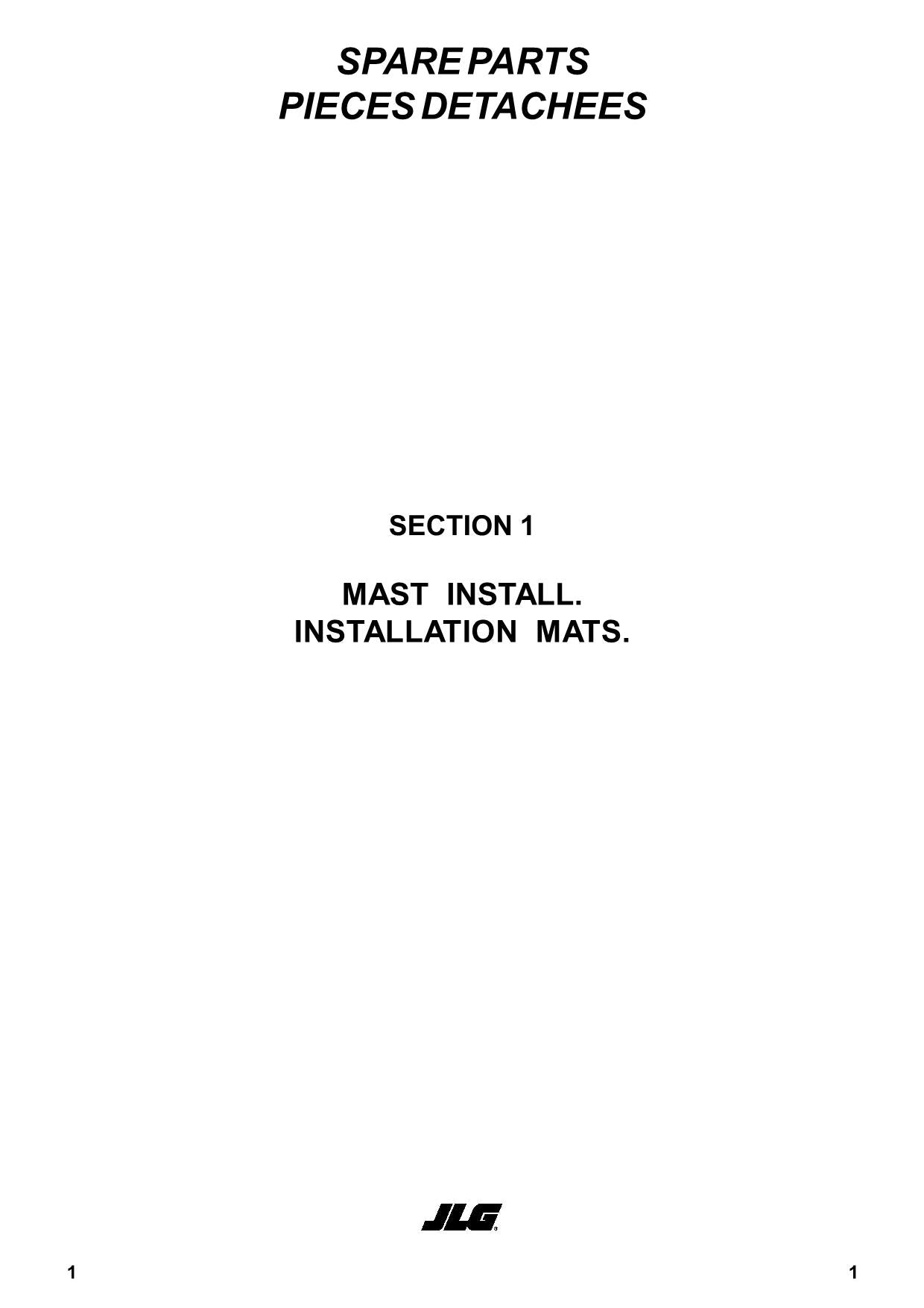 TOUCAN P40 Vertical Lift Parts Catalog Manual 46260 to Present Multi language