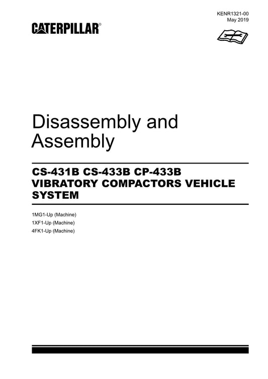 Caterpillar Cat CP-433B Compactor Disassembly Assembly Service Manual