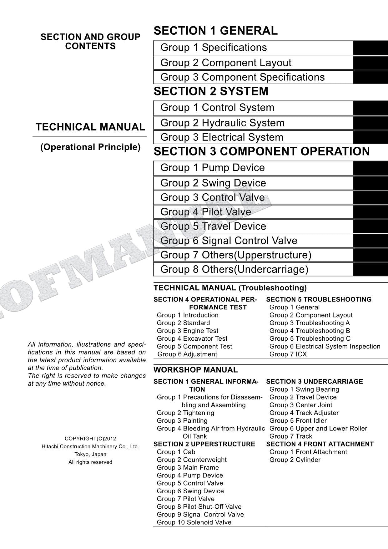 HITACHI MA200-G Soft Terrain Backhoe Service Manual Operational Principle