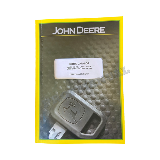 MANUEL DU CATALOGUE DES PIÈCES DE RECHANGE POUR TRACTEUR JOHN DEERE LX172 LX173 LX176 LX178 LX186 LX188