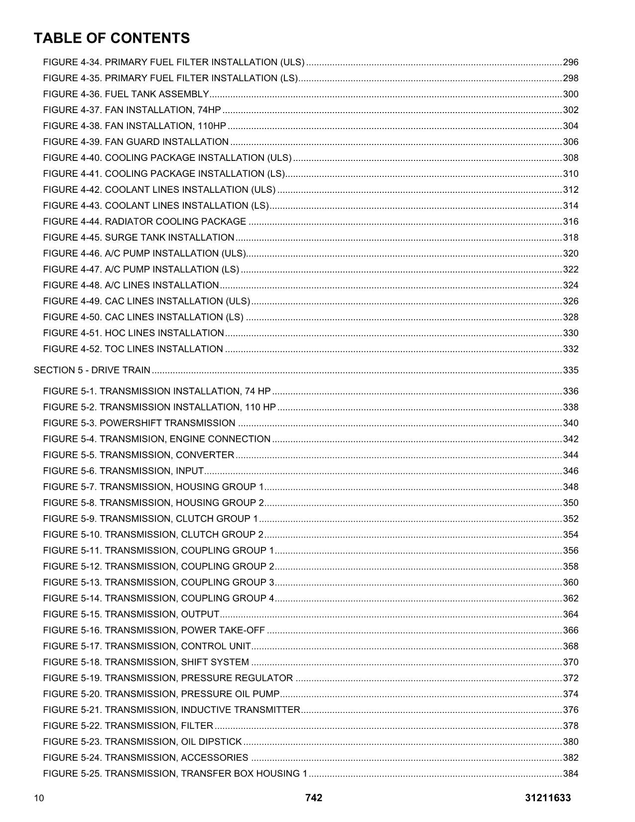 SKYTRAK 742 Telehandler Parts Catalog Manual