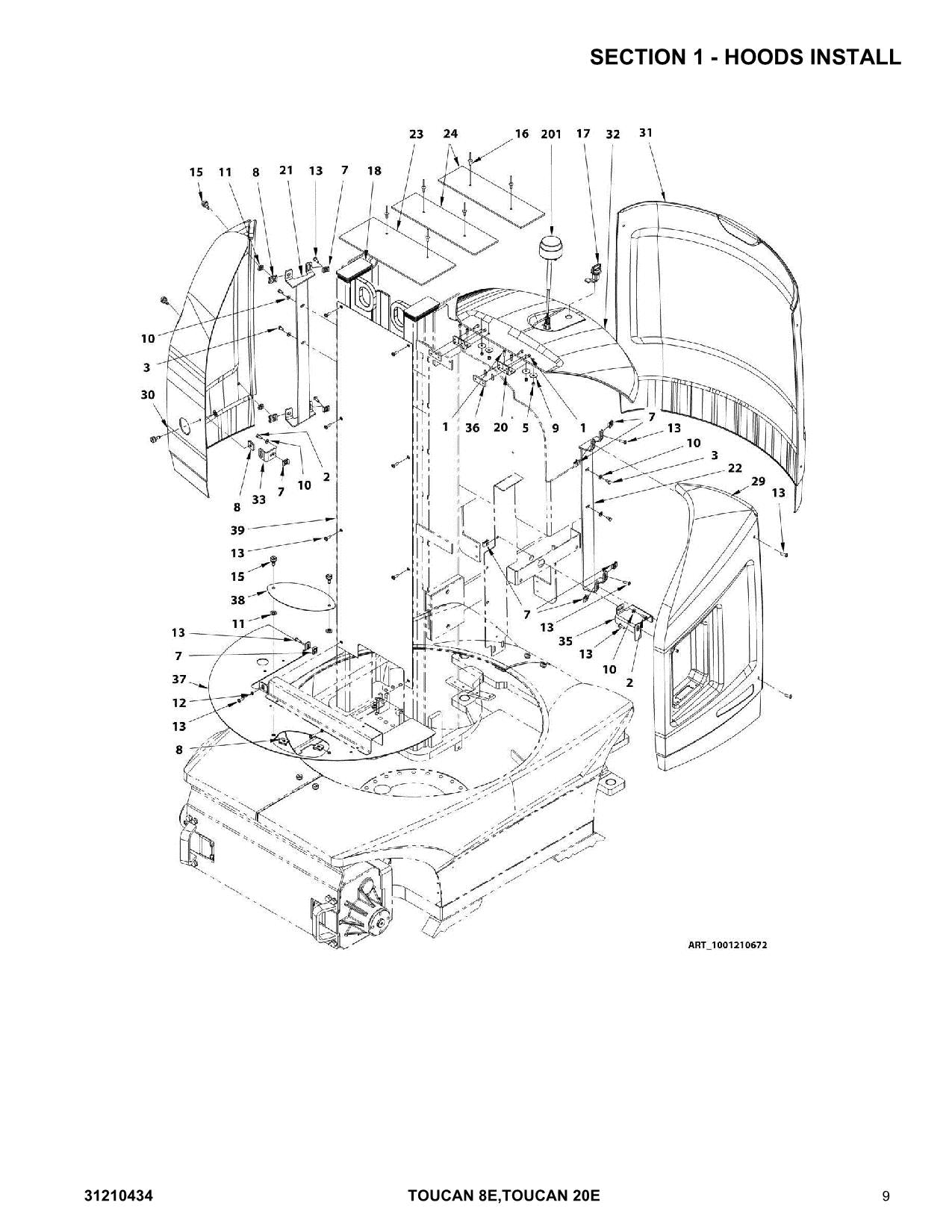 TOUCAN 20E 8E Vertical Lift Parts Catalog Manual 31210434