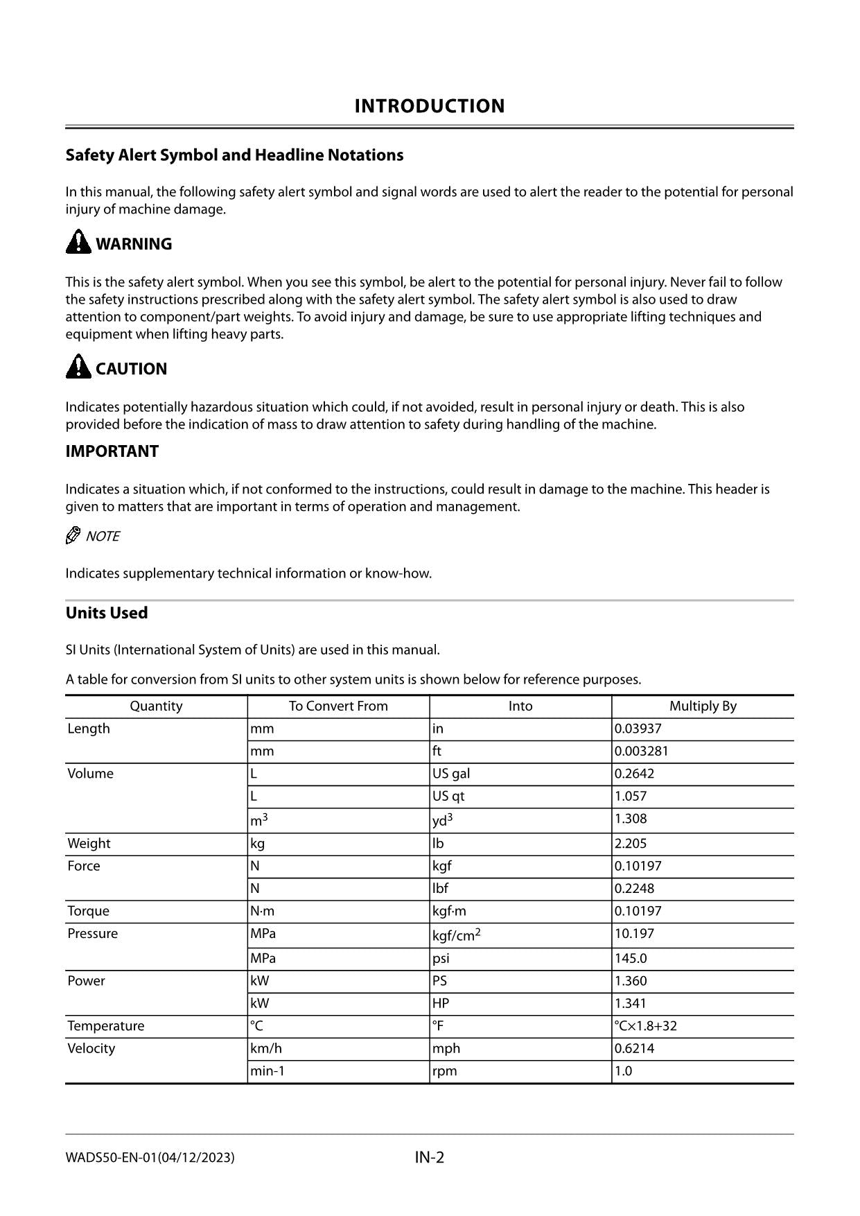 Hitachi ZX38U-6 Excavator Workshop Service Repair manual WADS50-EN-01