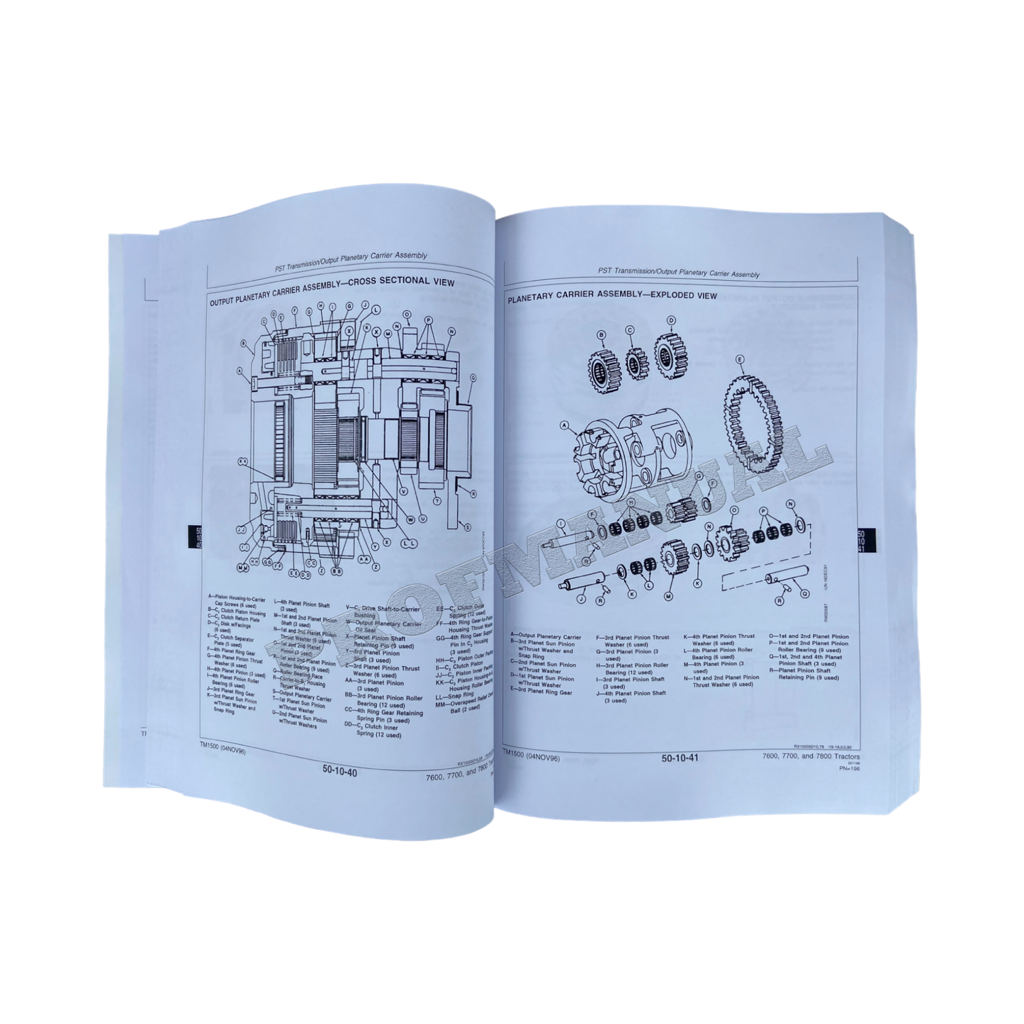 JOHN DEERE 7600 7700 7800 TRACTOR SERVICE MANUAL + !BONUS!