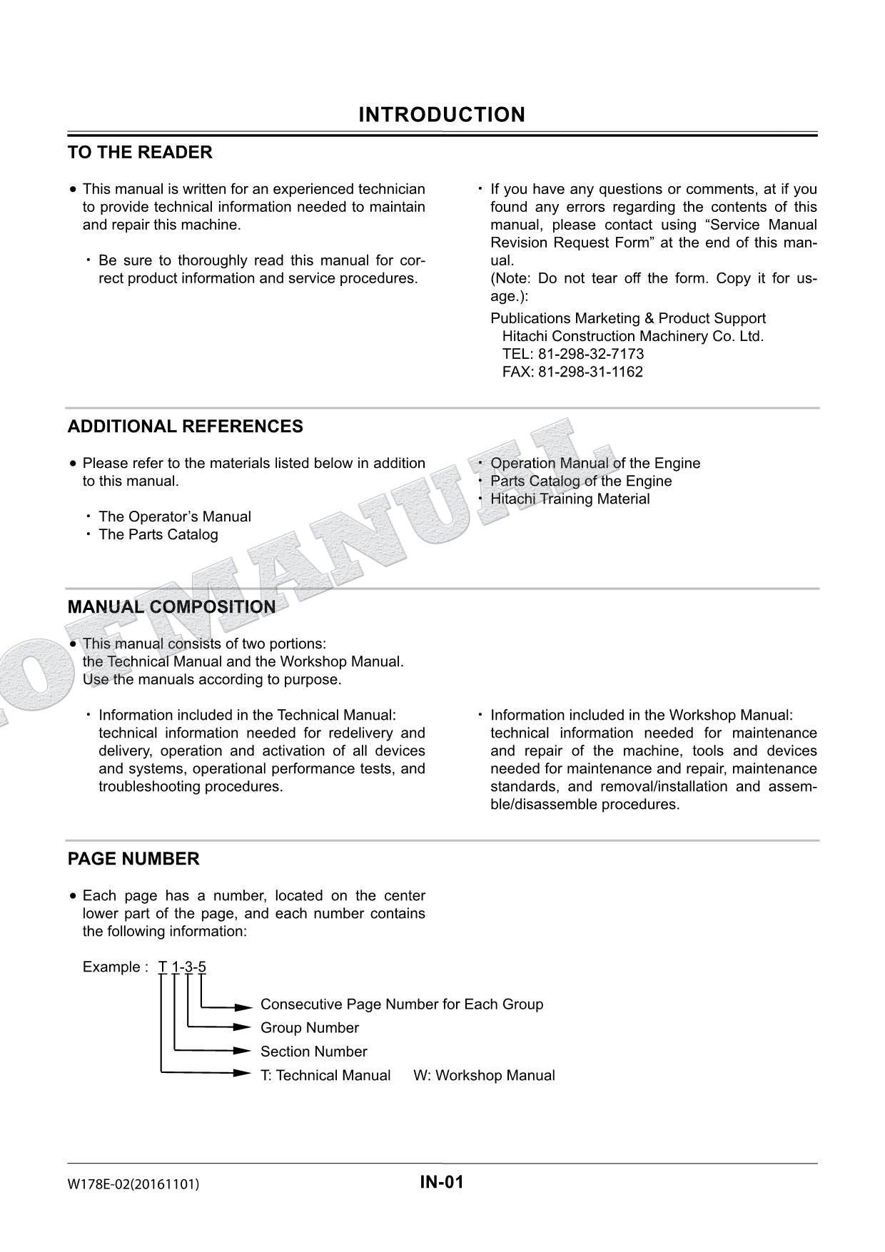 HITACHI ZX200 ZX225USR Excavator Repair Workshop Service manual