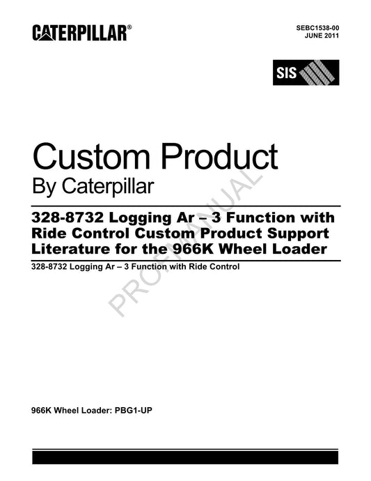 Caterpillar Cat 328 8732 Logging Ar 3 966K Loader Parts Catalog Manual SEBC1538