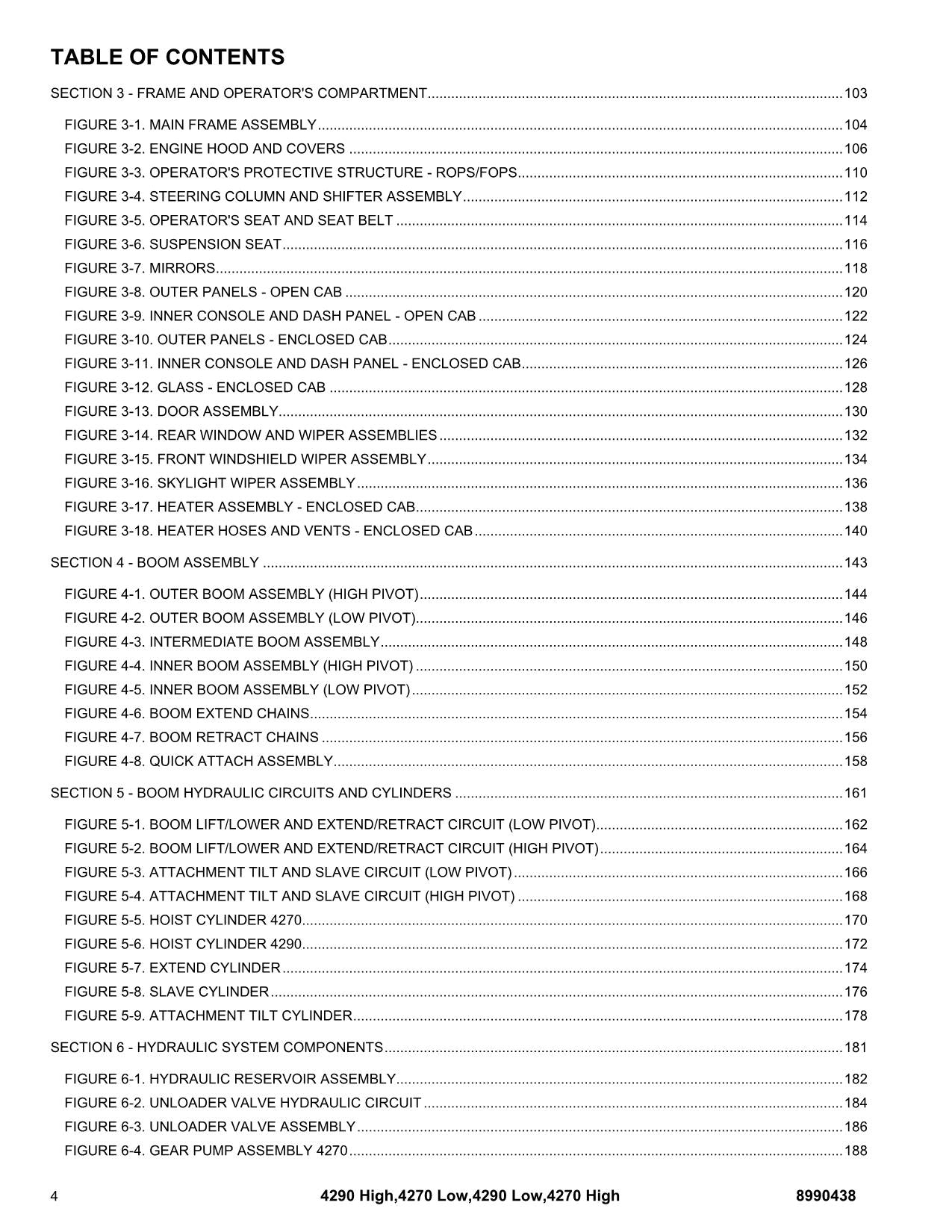 SKYTRAK 4270 4290 Telehandler Parts Catalog Manual