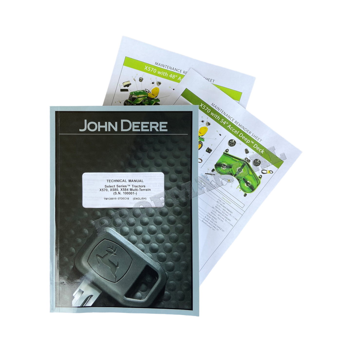 MANUEL D'ENTRETIEN DU TRACTEUR JOHN DEERE X570 X580 X584 + !BONUS! 