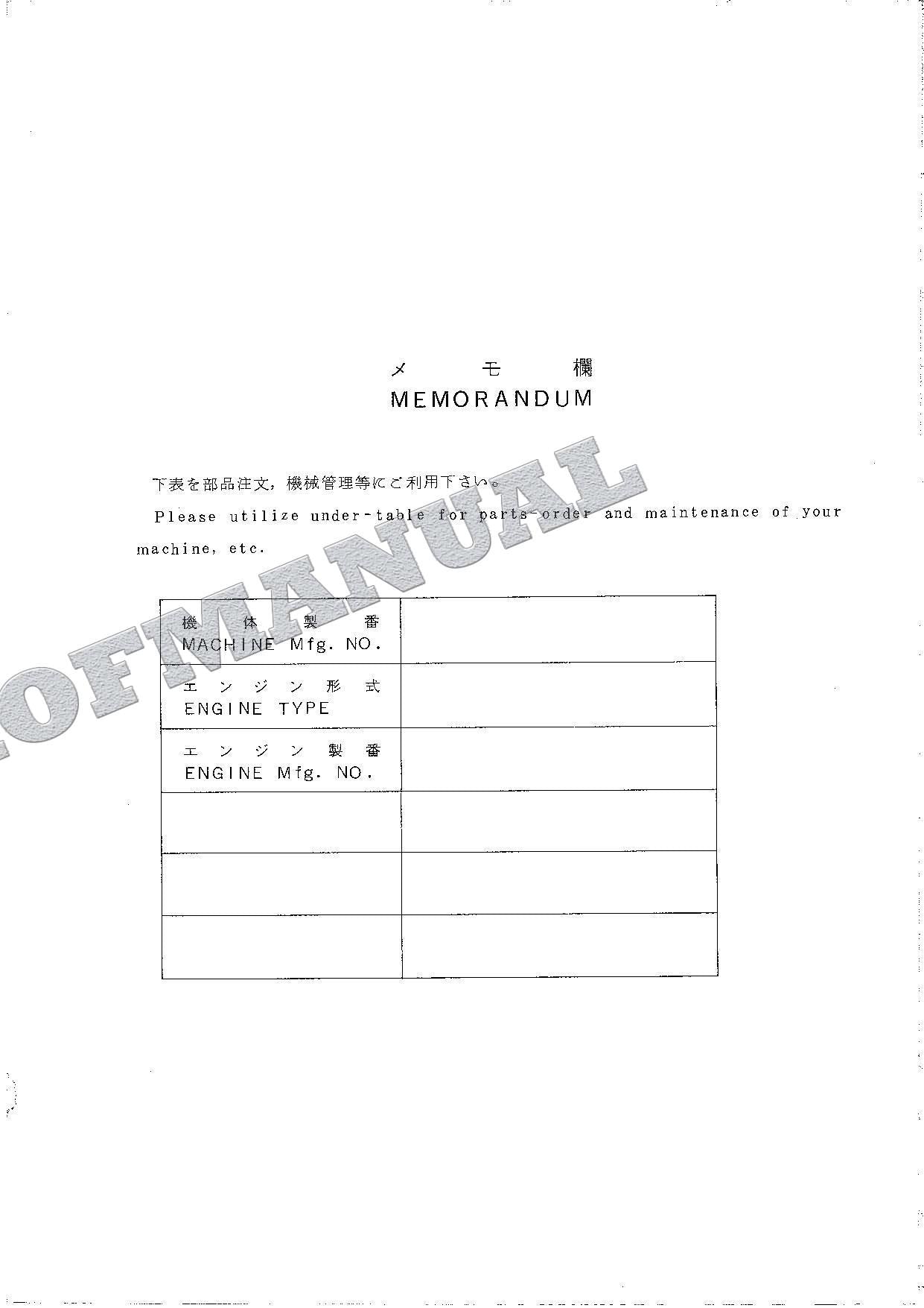 HITACHI WH051 Excavator Parts Catalog Manual EP115-3-4 SN 0001-