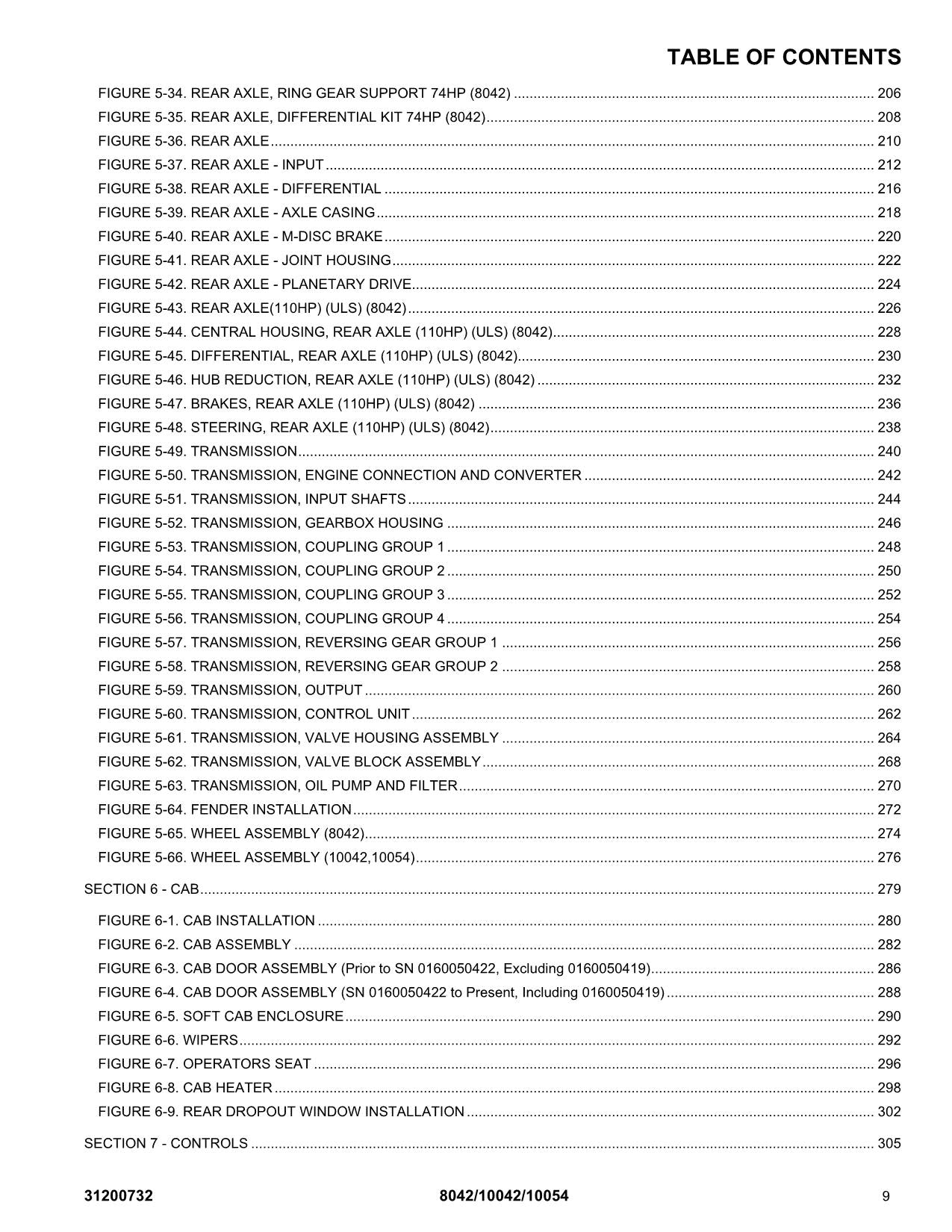 SKYTRAK 10042 10054 8042 Telehandler Parts Catalog Manual 31200732