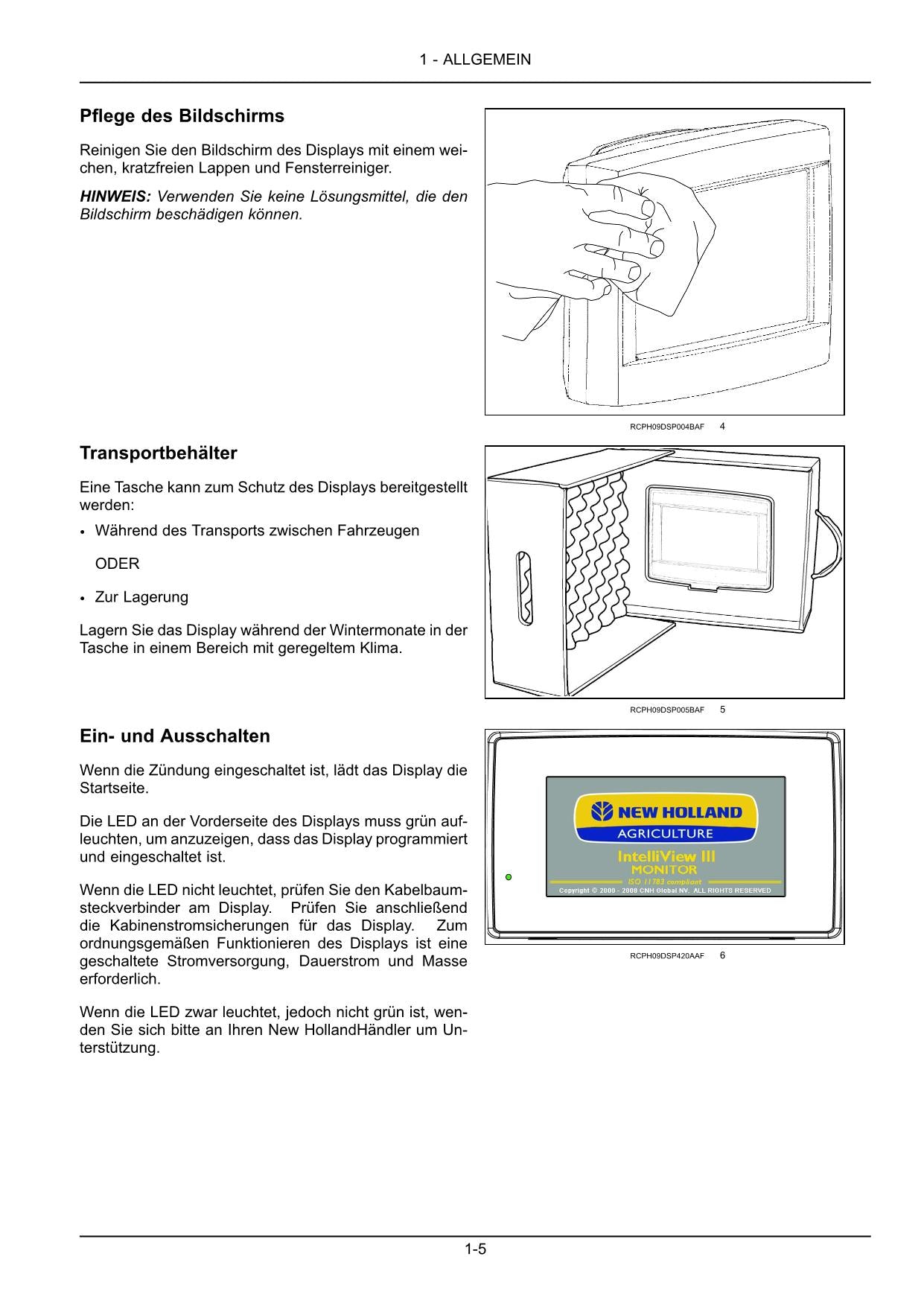 New Holland INTELLIVIEW III Betriebsanleitung 47424354