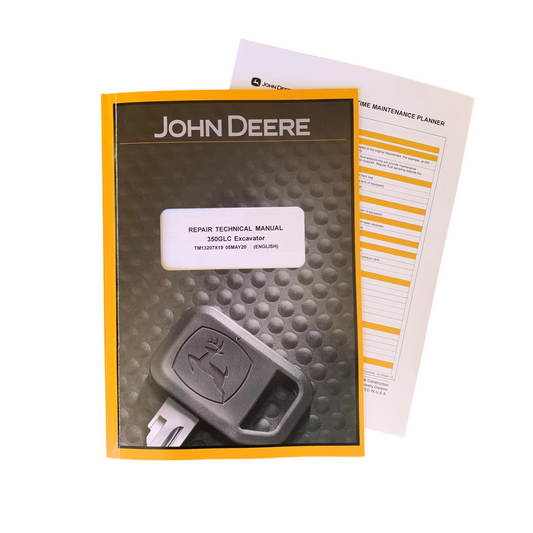 JOHN DEERE 350GLC EXCAVATOR REPAIR SERVICE TECHNICAL MANUAL TM13207X19 +BONUS!