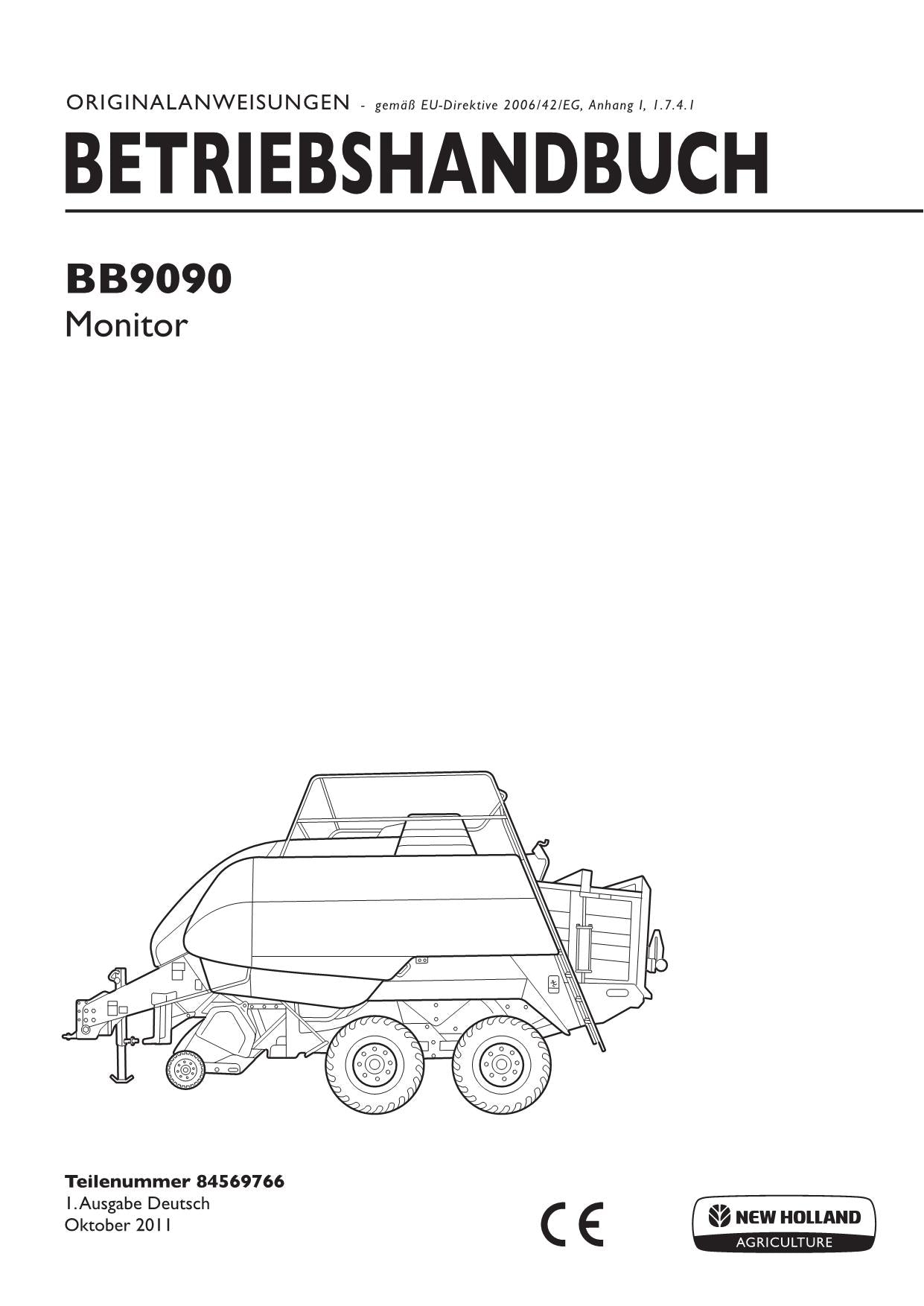 Manuel d'instructions du moniteur New Holland BB9090