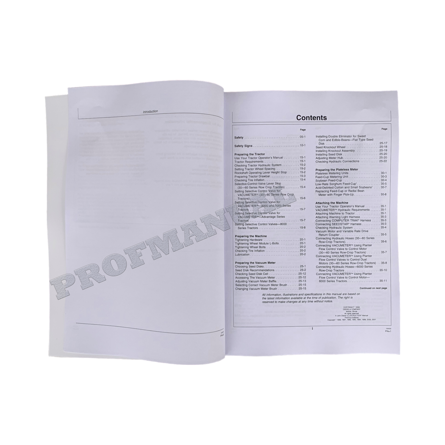 JOHN DEERE 1760 1760NT 6-RN 8-RN 8-RW 12-RN PLANTER OPERATORS MANUAL