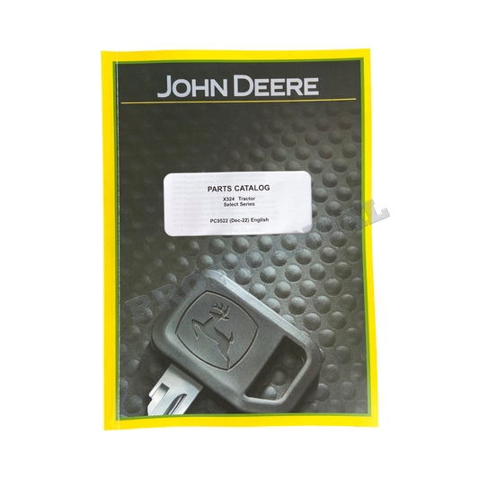 JOHN DEERE X324 TRACTOR PARTS CATALOG MANUAL