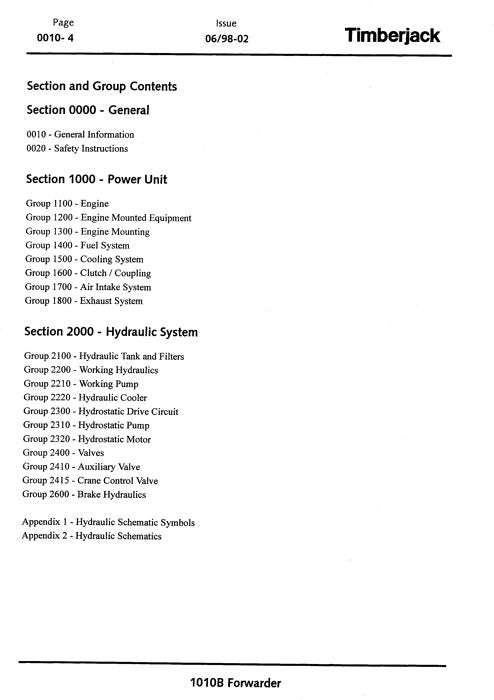 JOHN DEERE 1010B FORWARDER SERVICE-REPARATURHANDBUCH F055172