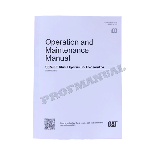 Caterpillar 305.5E Mini Hydraulic Excavator Operators Manual MX51-1499