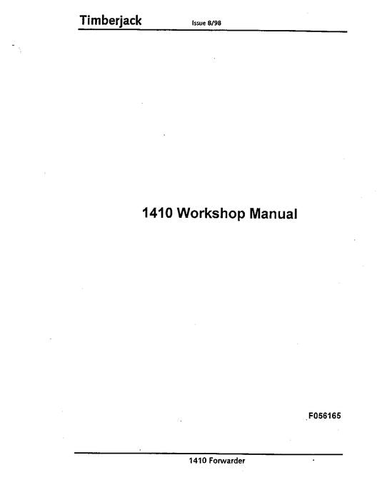 JOHN DEERE 1410 FORWARDER SERVICE REPAIR MANUAL