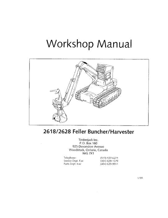 JOHN DEERE 2618 2628 TRACKED FELLER BUNCHER SERVICE MANUAL s-n 969029