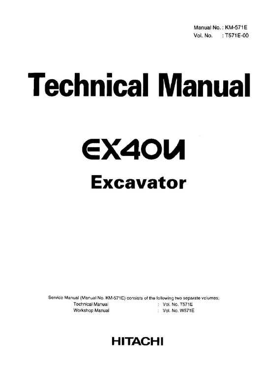 Hitachi EX40U Excavator Scheme Operational Test Troubleshooting Service Manual