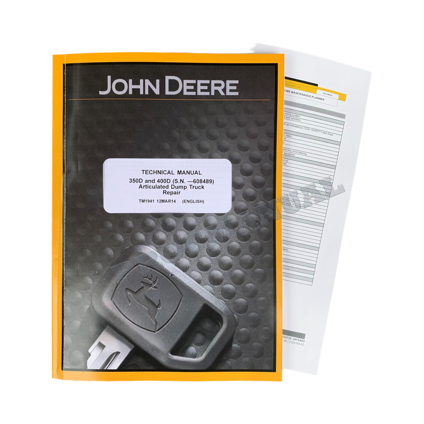 Reparatur- und Servicehandbuch für Muldenkipper von John Deere 350D und 400D + !BONUS!