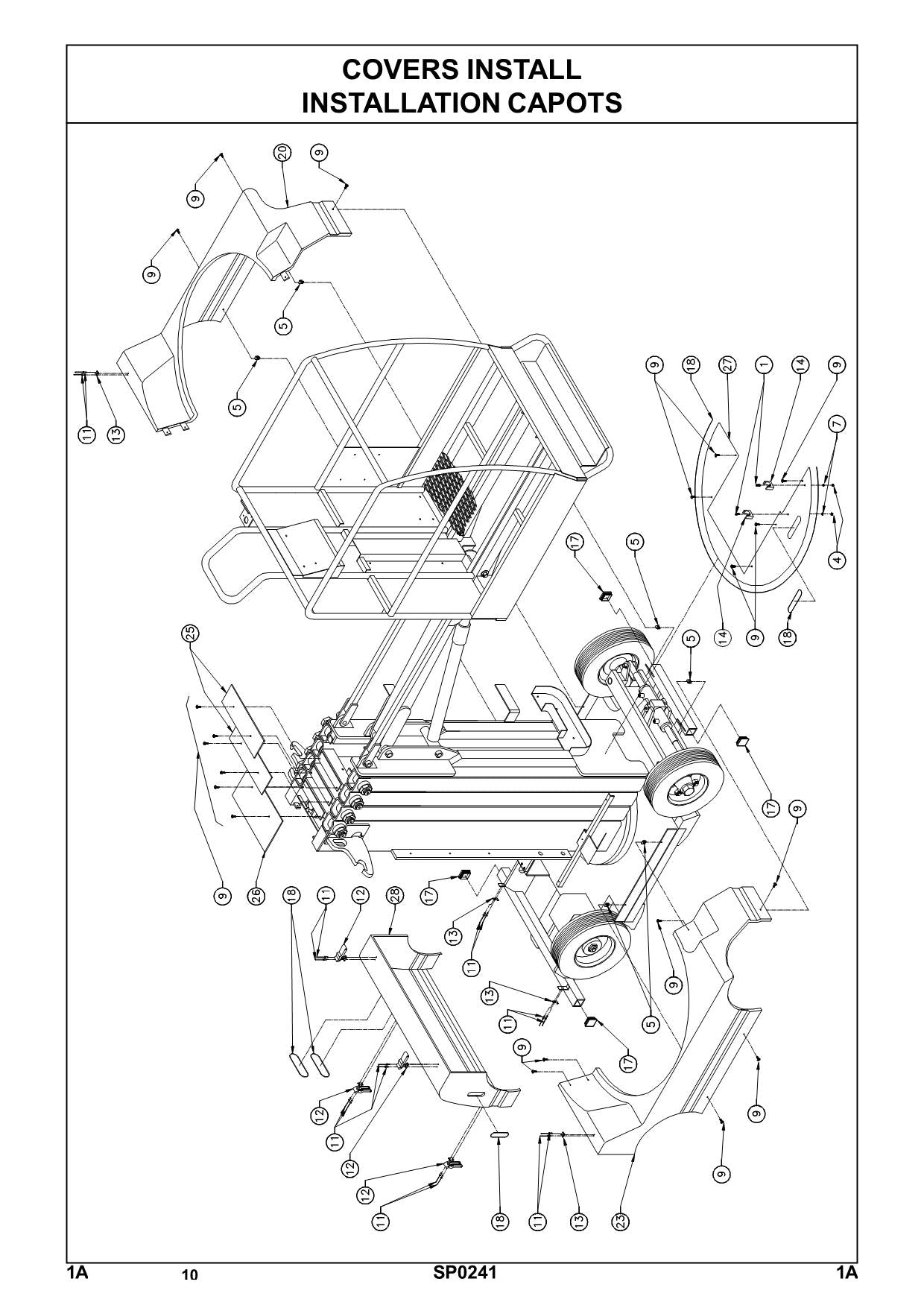 TOUCAN 1100 Vertical Lift Parts Catalog Manual MA013206 Multi language