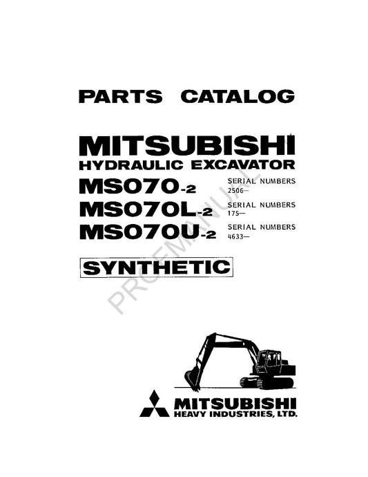 Caterpillar Mitsubishi Bagger MS070 2 MS070L 2 MS070U 2 Ersatzteilkatalog Handbuch