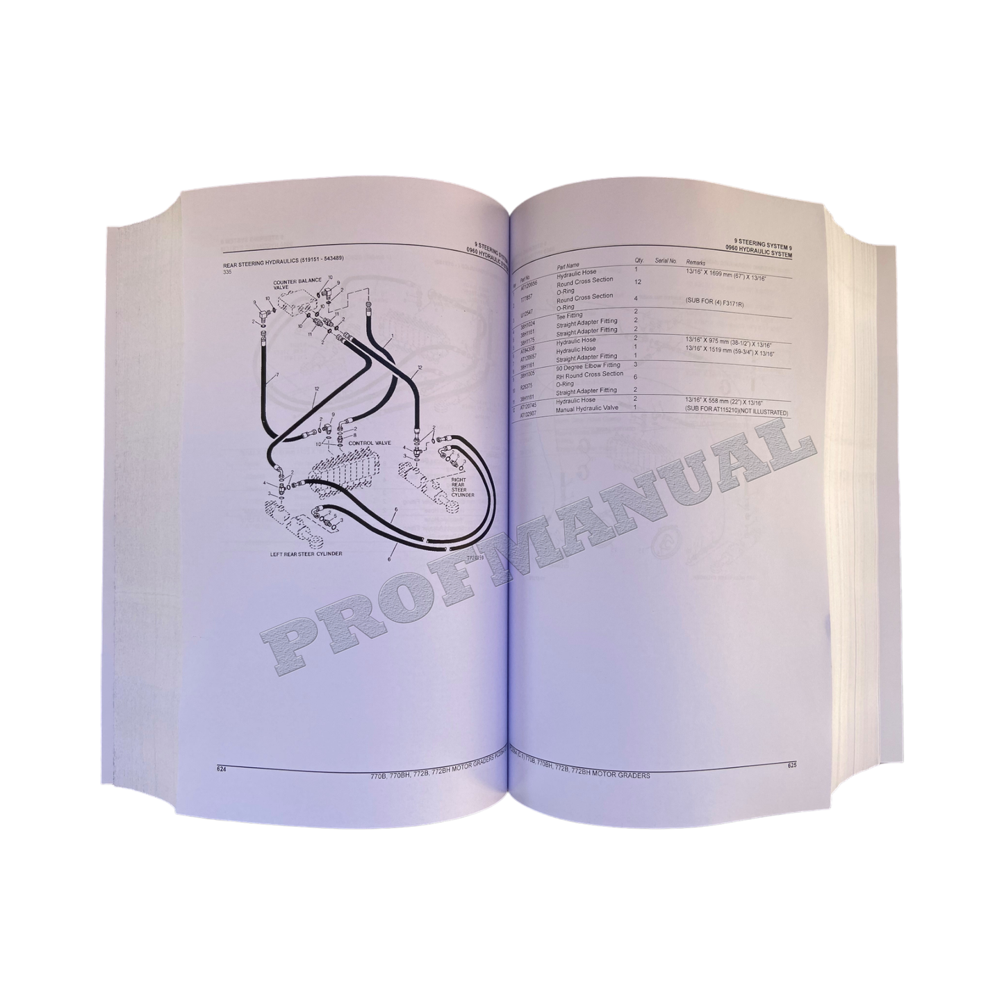 JOHN DEERE 770B 770BH 772B 772BH MOTORGRADER ERSATZTEILKATALOGHANDBUCH