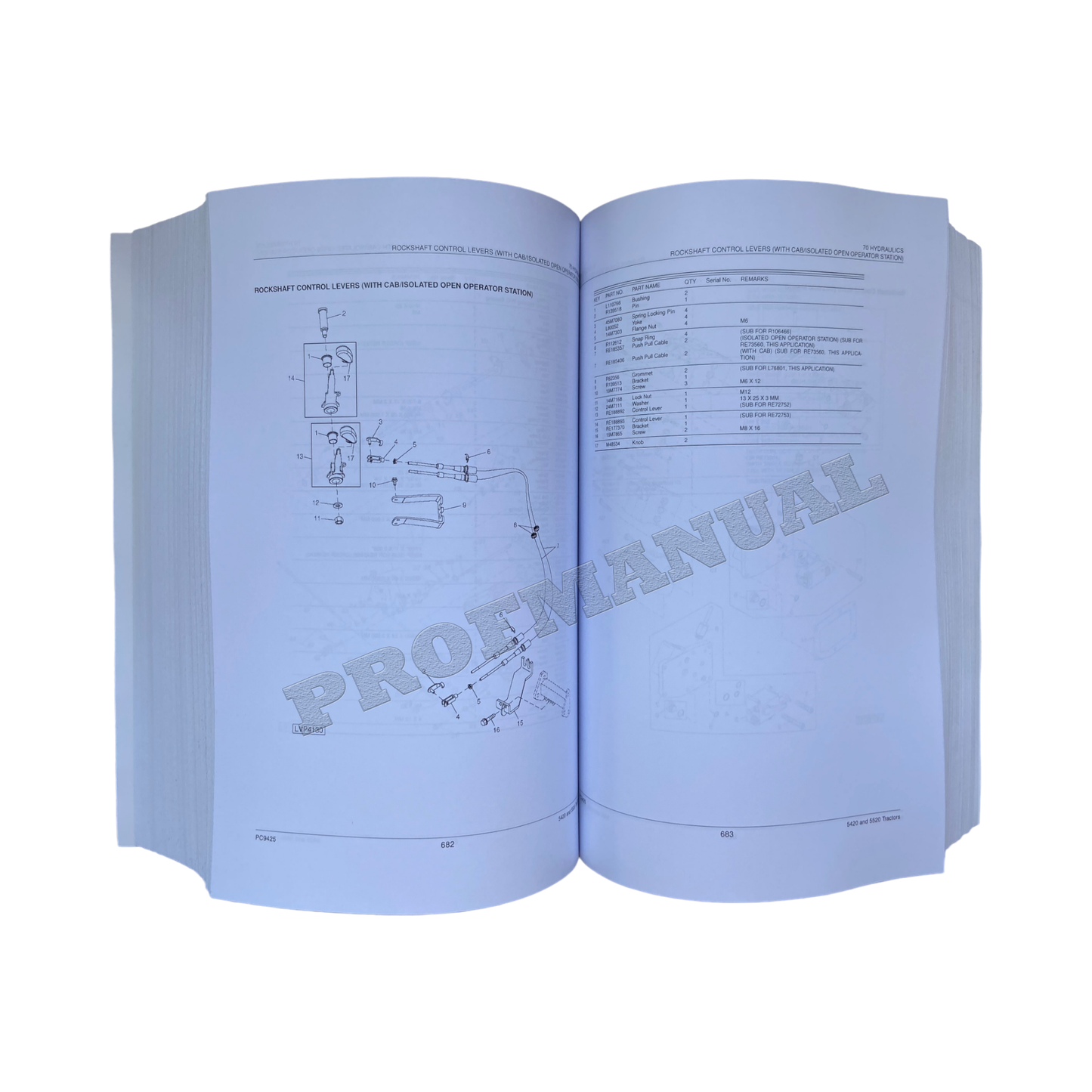 JOHN DEERE 5420 5520 TRAKTOR ERSATZTEILE KATALOGHANDBUCH 