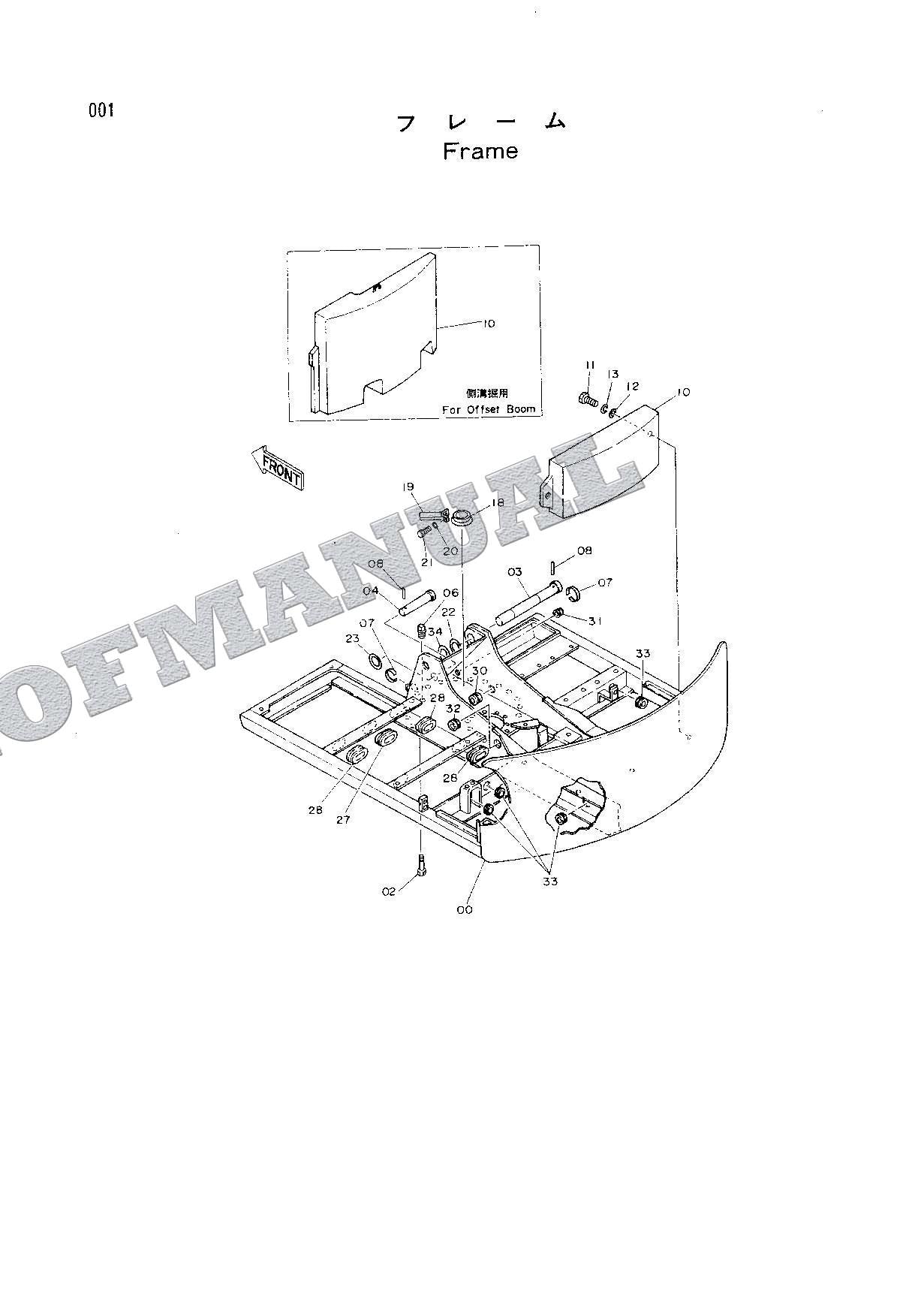 HITACHI EX60 Excavator Parts Catalog Manual S.N. 10001-