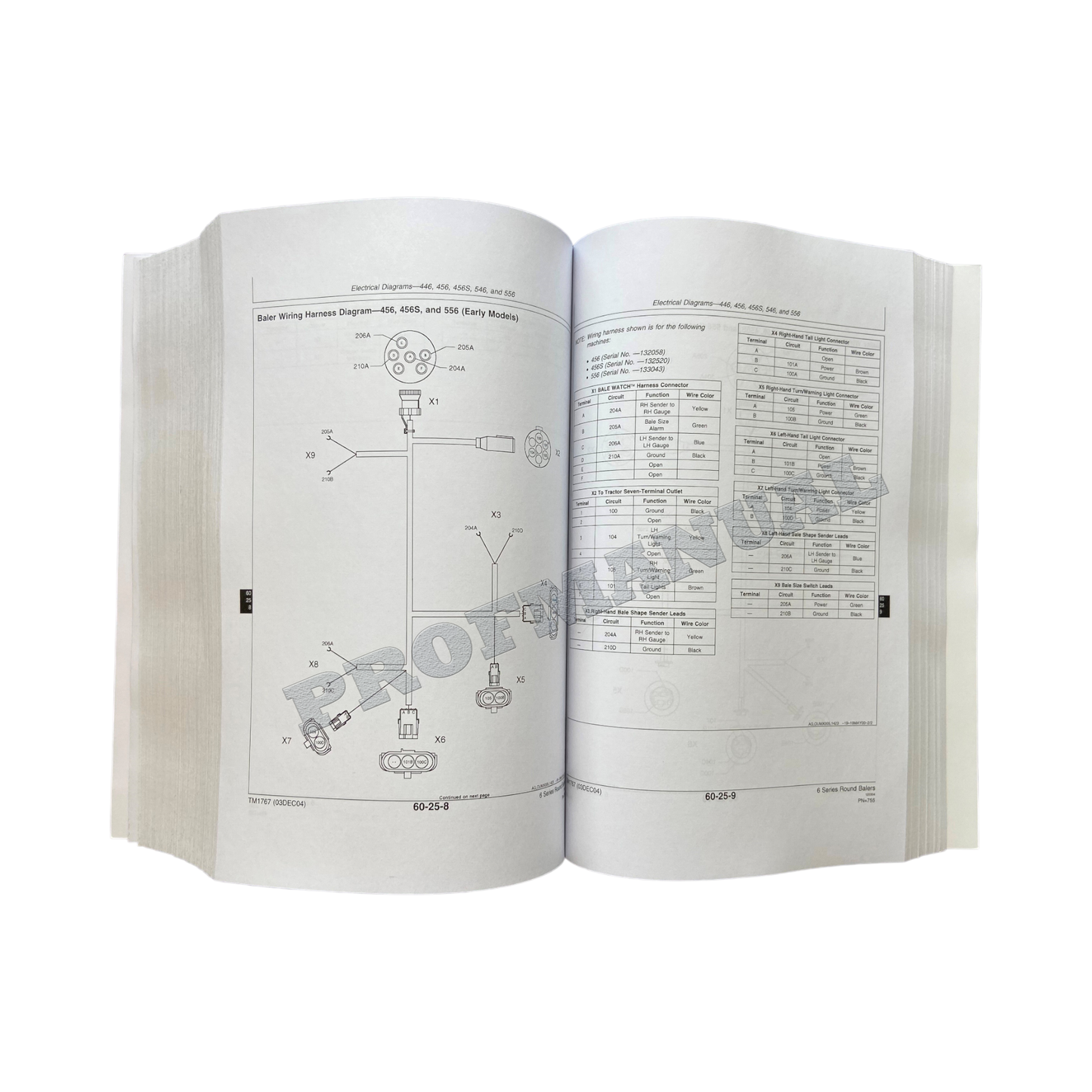 JOHN DEERE 456S 446 546 456 556 466 566 466S BALLENPRESSE SERVICEHANDBUCH