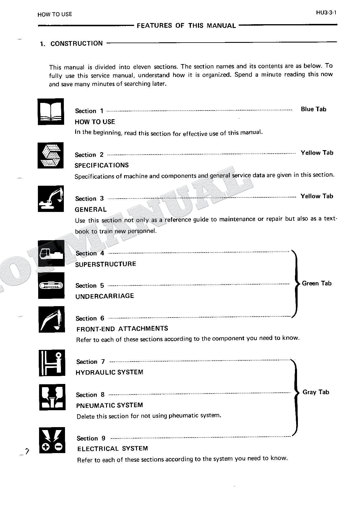 HITACHI EX220 Hudraulic Excavator Service Manual