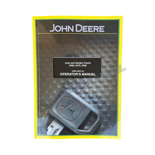 JOHN DEERE X475 X485 X465 TRACTOR OPERATORS MANUAL