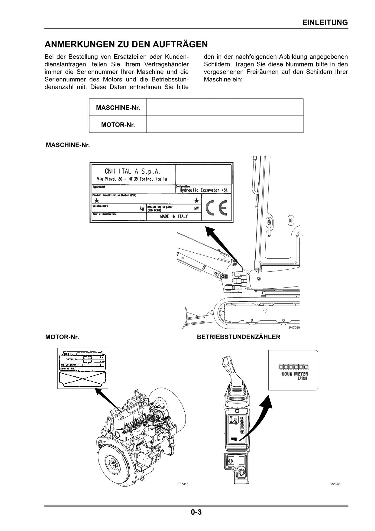 New Holland E16B E18B Bagger Manuel d'instructions