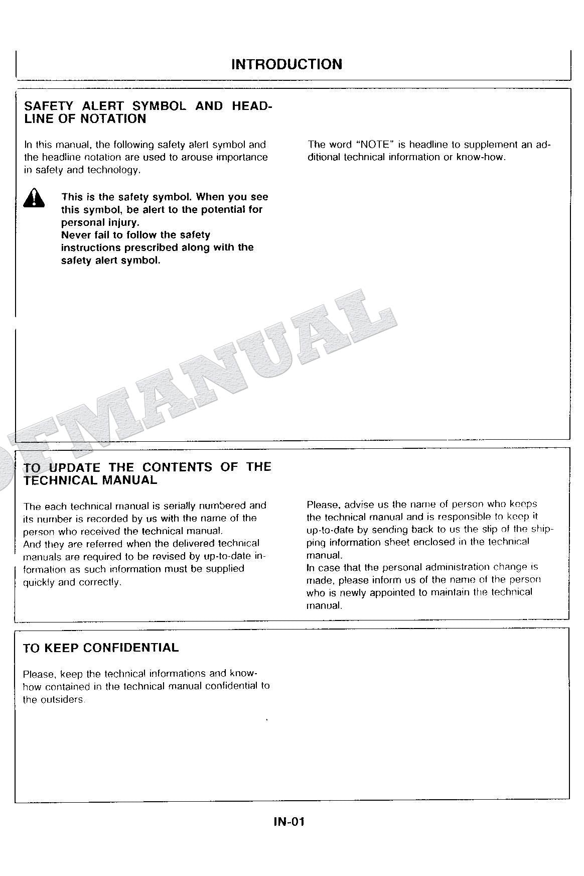 HITACHI EX300-2 Hudraulic Excavator Service Service Manual