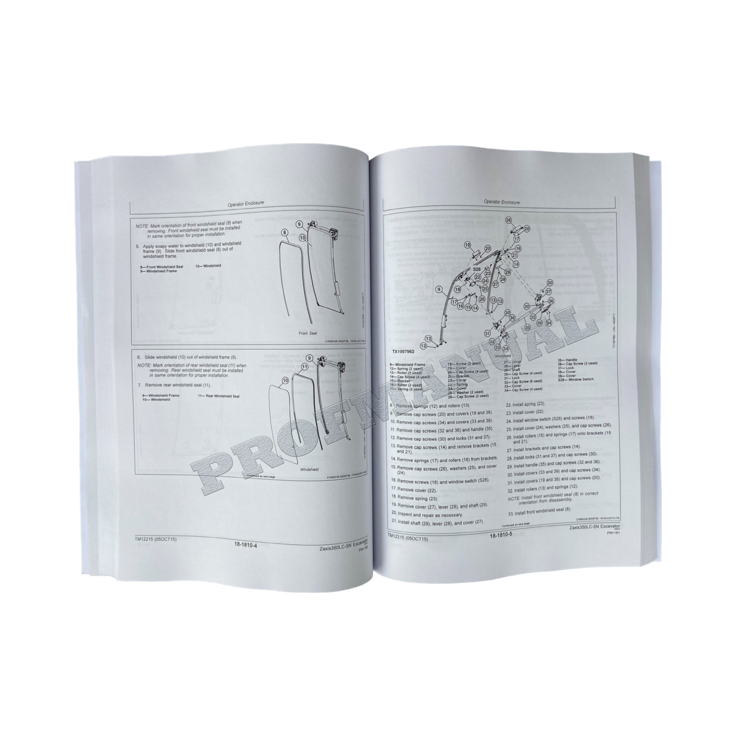 HITACHI ZAXIS 350LC-5N EXCAVATOR REPAIR SERVICE MANUAL