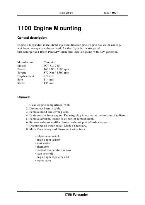 JOHN DEERE 1758 FORWARDER SERVICE-REPARATURHANDBUCH