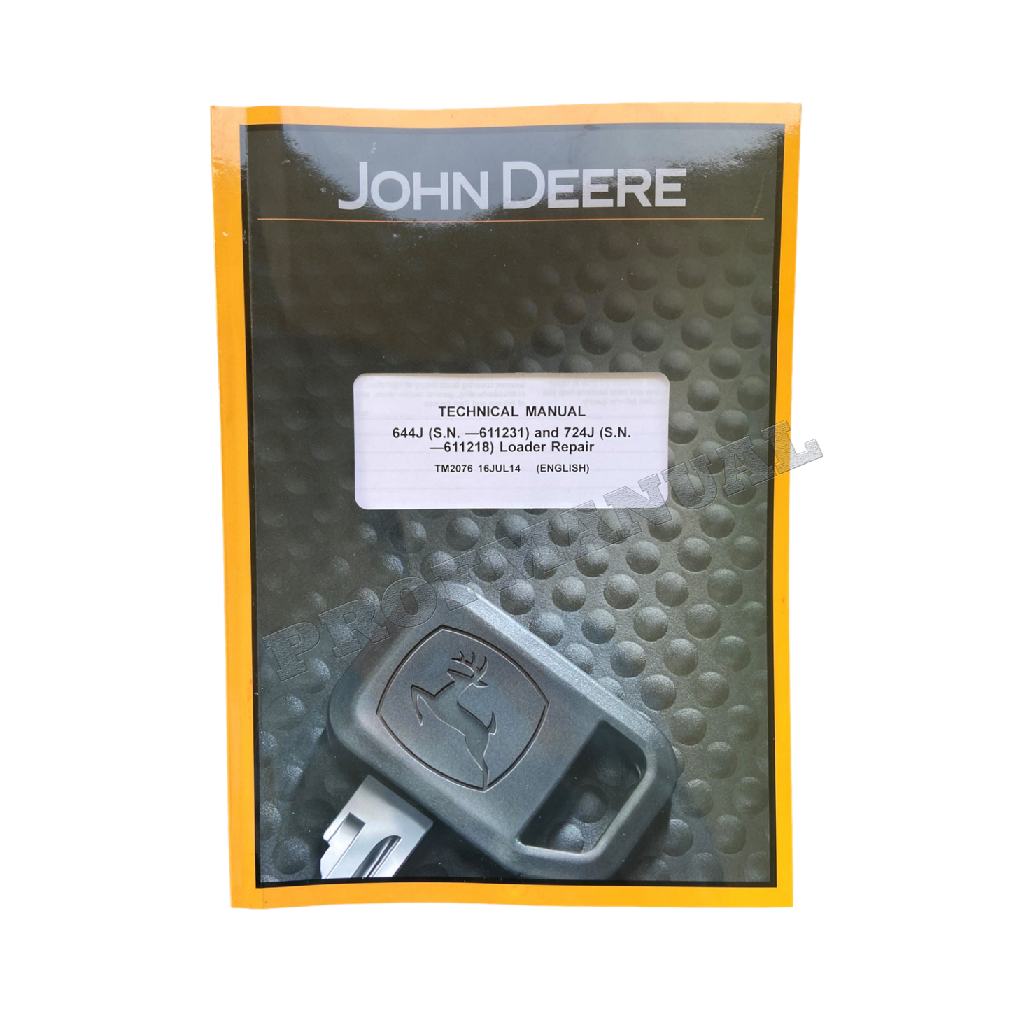 MANUEL D'ENTRETIEN ET DE RÉPARATION DU CHARGEUR JOHN DEERE 644J 724J + !BONUS! 