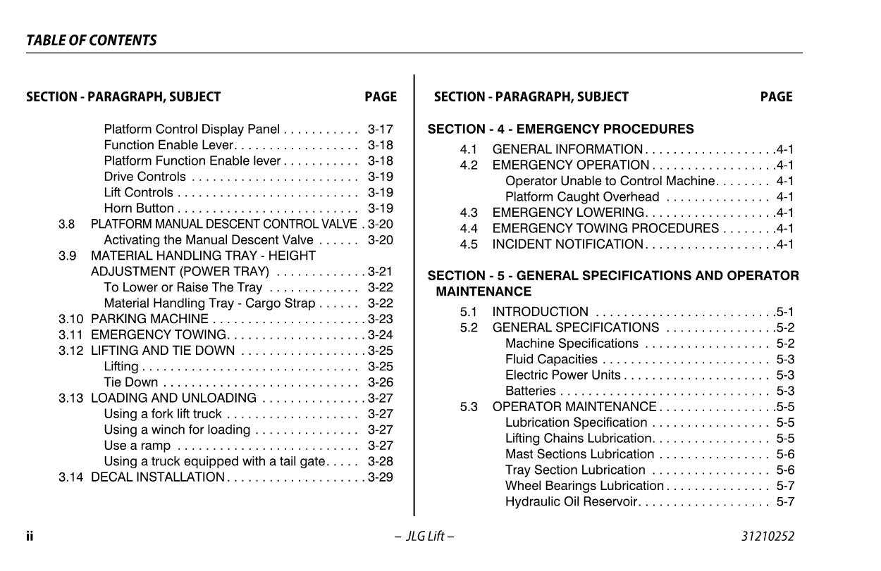 TOUCAN Duo Vertical Lift Maintenance Operation Operators Manual