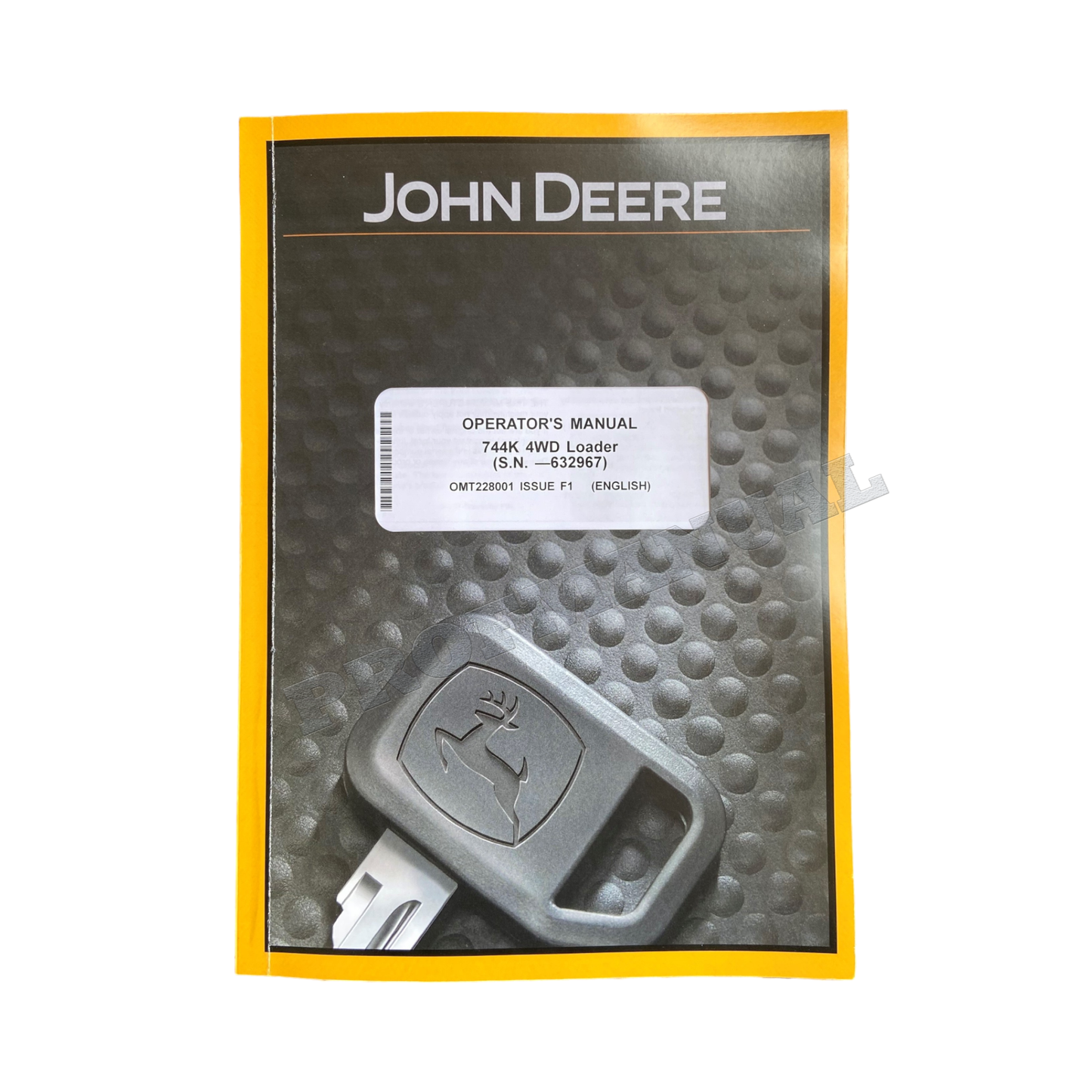 BEDIENUNGSANLEITUNG FÜR JOHN DEERE 744K LADER + !BONUS! 