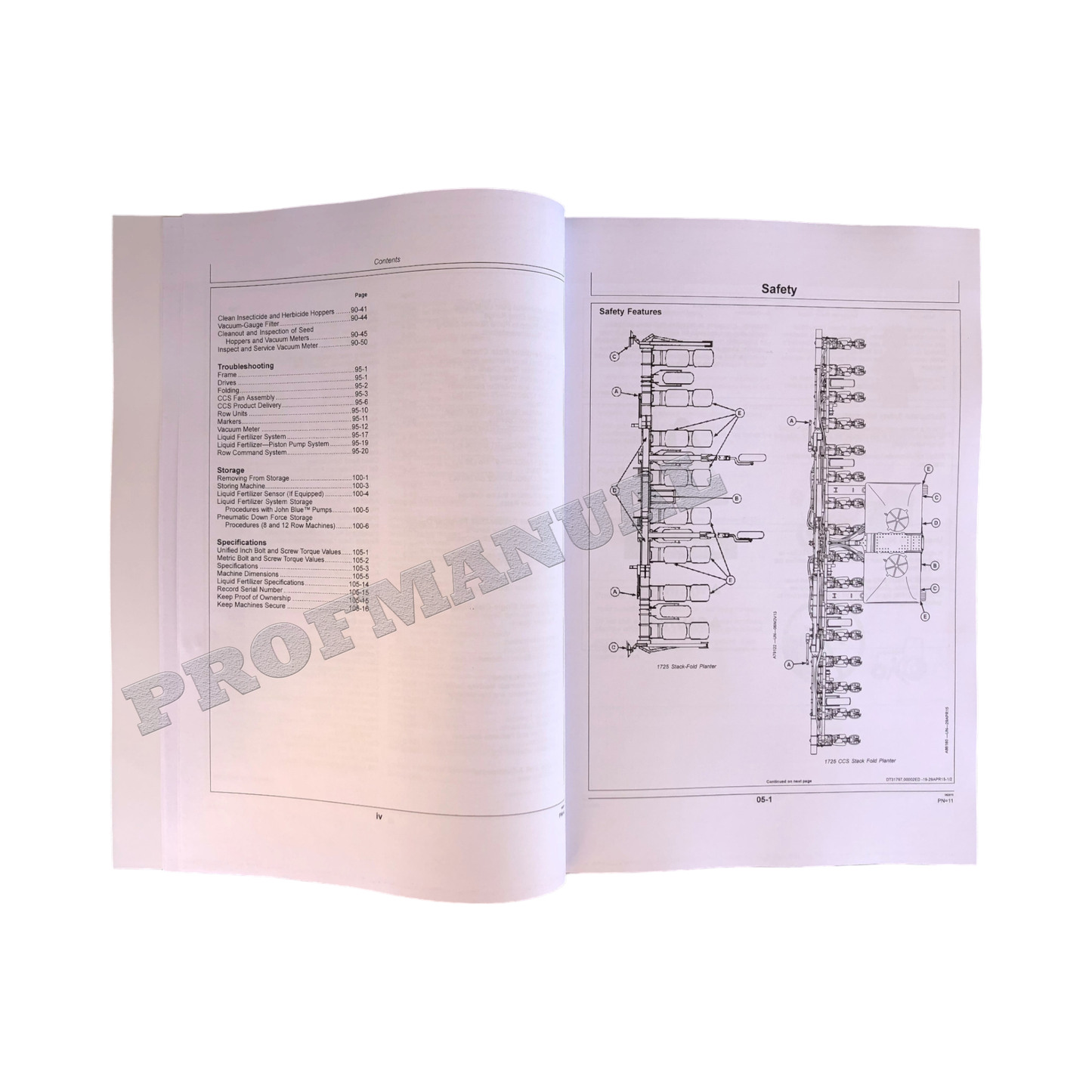 JOHN DEERE 1725 PLANTER OPERATORS MANUAL #2