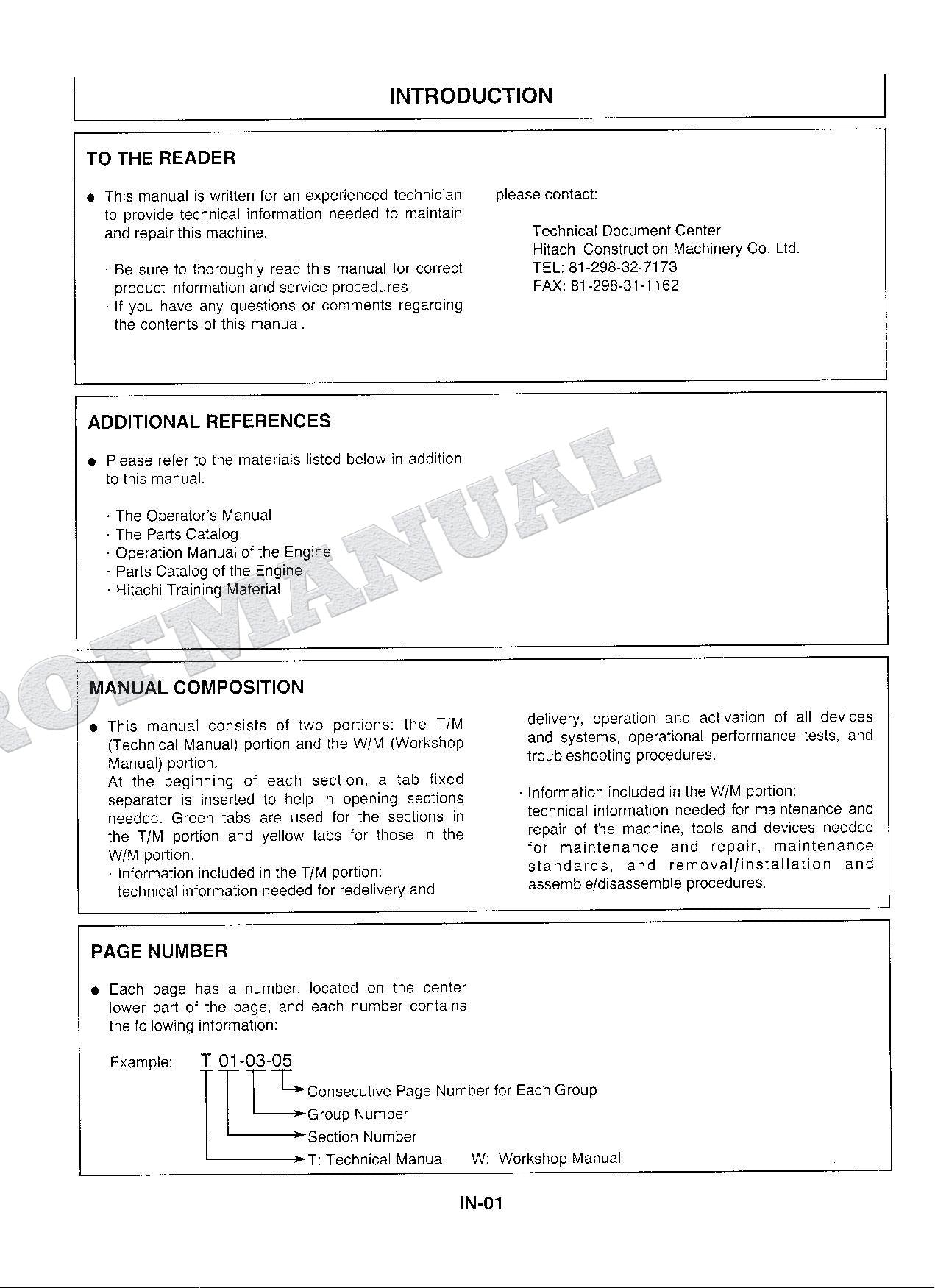 HITACHI EX220-3 EXCAVATOR Workshop Repair Service manual