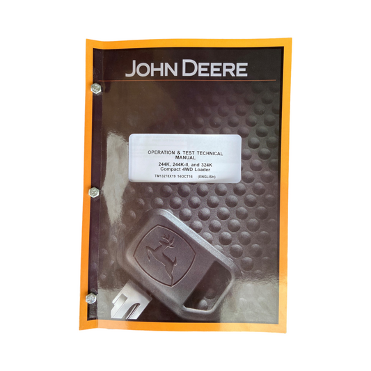 JOHN DEERE 244K 244K-II 324K LOADER OPERATION TEST SERVICE MANUAL + !BONUS!