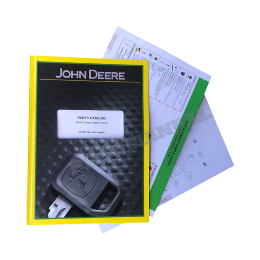 JOHN DEERE 3032E KOMPAKT-NUTZTRAKTOR – ERSATZTEILKATALOG-HANDBUCH + !BONUS!