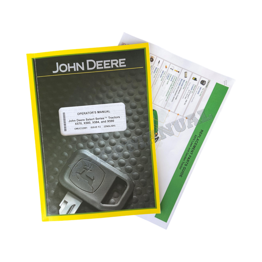 JOHN DEERE X570 X580 X584 X590 TRAKTOR-BENUTZERHANDBUCH + !BONUS!