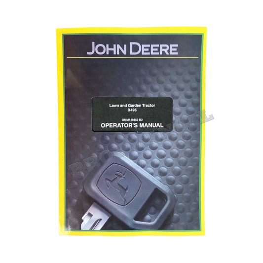 MANUEL D'UTILISATION DU TRACTEUR JOHN DEERE X495 #1