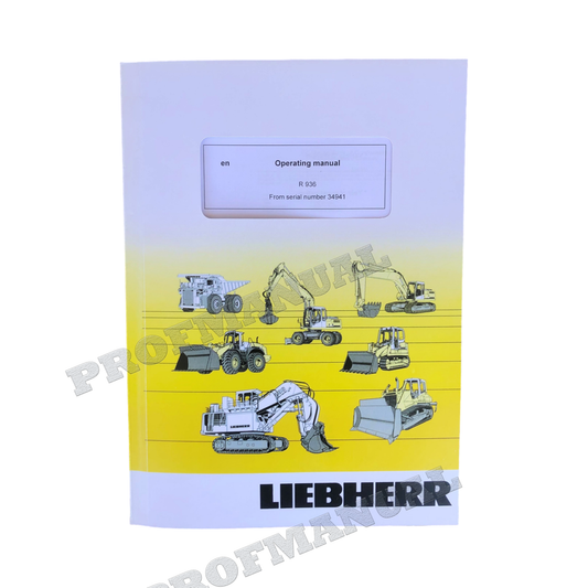 Liebherr R936 Hydraulikbagger Manuel d'instructions ser 34941